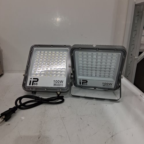 2PK WATERPROOF OUTDOOR WORK LED FLOODLIGHTS - 100W -10000LM- GRAY image 3