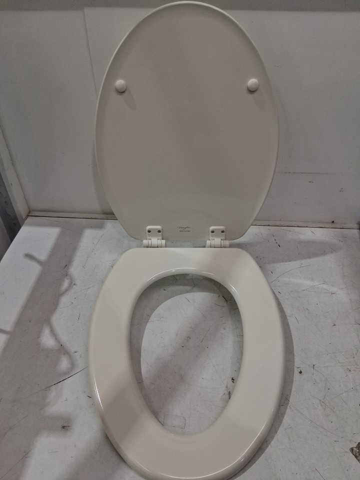 Mayfair by Bemis Cameron Round Enameled Wood Toilet Seat - 17" x 14" - Biscuit/Linen beige - (model: 841ec 346) image 3