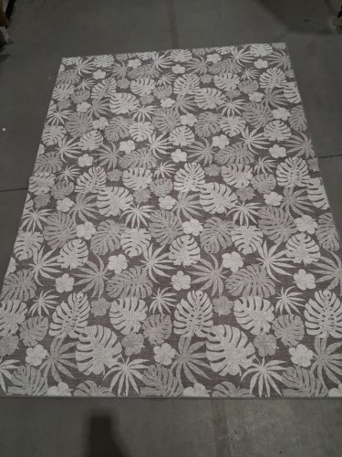TOMMY bahama indoor/outdoor tropical leaf area rug/carpet - 5ft x 7ft - multi-colour (model: 1992252) image 4