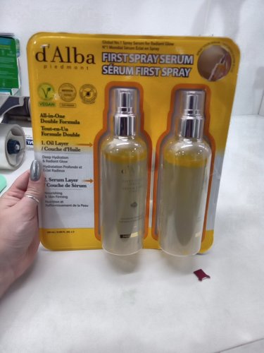 2pk D'ALBA First spray serum for hydrated & radiant skin - double layer serum with white truffle from Italy - 180ML image 2
