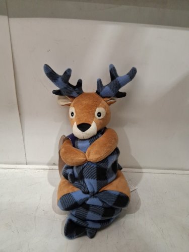 Bass Pro Shops Stuffed Animal with Fleece Blanket - blue image 2
