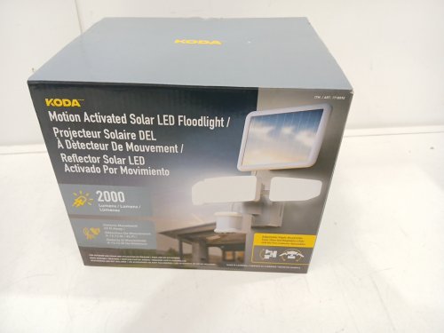 Koda Motion Activated Waterproof Solar LED Security Light - 2000LM - 5000K - White (Model: LM030481) image 2