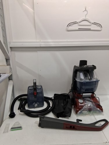 HOOVER POWERSCRUB DELUXE UPRIGHT CARPET CLEANER WITH SPIN SCRUB, MULTI‑DIRECTIONAL BRUSHES, DUAL‑TANK SYSTEM, HEAT FORCE RAPID‑DRY, AND AUTOMATIC DETERGENT MIXING - 20 FT CORD - RED/BLACK (MODEL: FH50150VCD) image 3