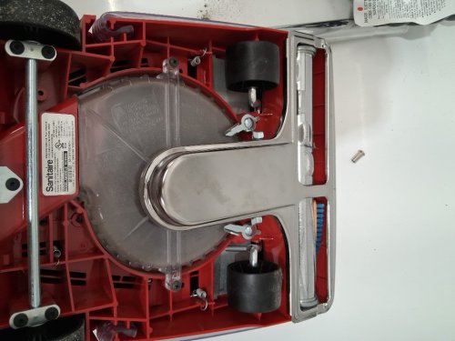 SANITAIRE TRADITION QUIETCLEAN UPRIGHT BAGGED COMMERCIAL VACUUM WITH 50 FT CORD - RED/silver (MODEL:SC886G) image 7