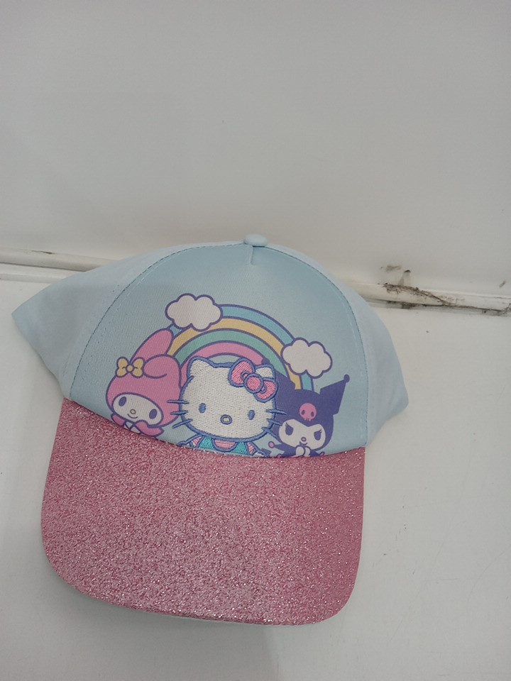 Toddler's Hello Kitty and Friends Rainbow Glitter Baseball Cap/Hat with My Melody and Kuromi - Size 4-6x - Baby Blue/Pink (Model: HKGH0021CN) image 2