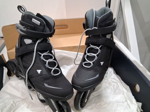 MEN'S ROLLERBLADE ZETRABLADE INLINE SKATE - BLACK/SILVER - SIZE 8 - (MODEL:‎07958600816) image 4