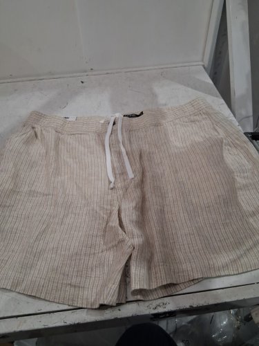 MEN'S GEORGE RUGGER STRAIGHT-FIT ELASTIC-WAIST SHORTS - EXTRA LARGE - BEIGE image 2