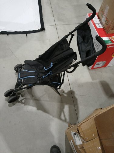 Summer By Ingenuity INFANT 3DMINI CONVENIENCE foldable STROLLER - 45lb cap - BLACK/blue (MODEL: 32643) image 5