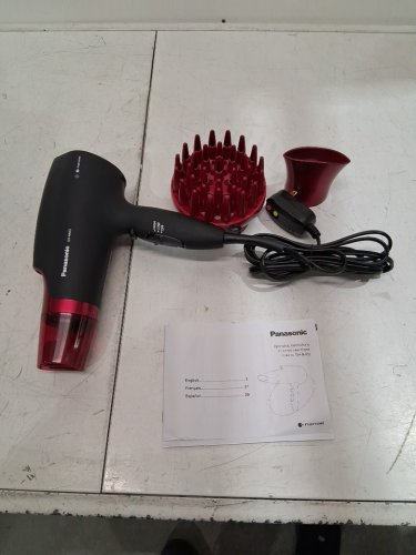 PANASONIC PROFESSIONAL-QUALITY NANOE HAIR BLOW DRYER W/ 3 ATTACHMENTS - BLACK (MODEL: EH-NA65-K) image 3