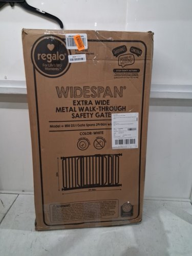 REGALO EASY-OPEN METAL SAFETY GATE - 30 X 29-56" - WHITE (MODEL: 1158 DS) image 2