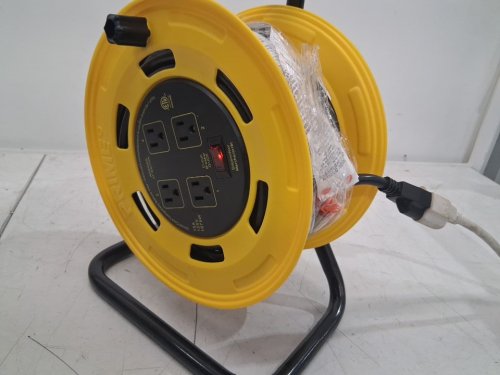 Prime 4-Outlet Extension Cord Reel - 50ft - 14/3 - black/yellow (MODEL: 1261286) image 4