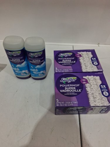 12PC SWIFFER POWERMOP refill bundle with 5 pad refills and 1 cleaning solution - 750ml - lavender scent image 2