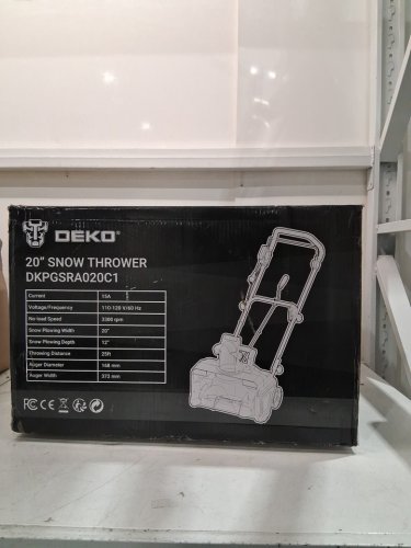 DEKOPRO ELECTRIC CORDED SNOW SHOVEL SNOW BLOWER/THROWER - 20" CLEARING WIDTH - BLACK/GREEN (MODEL: DKPGSRA020C1) image 2