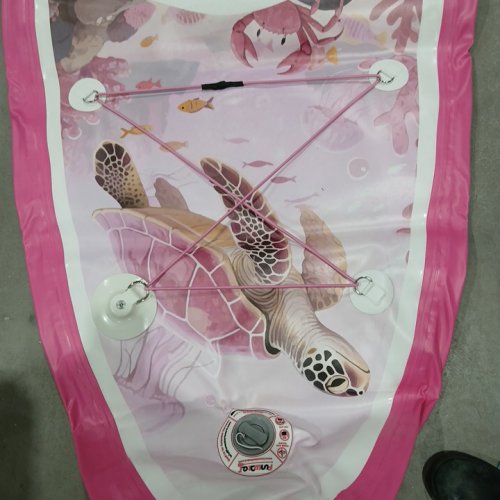 FUNWATER Inflatable Stand Up Paddle Board with SUP Accessories - 11FT - PINK TURTLE image 4