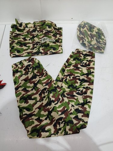 3PC BOYS RUBIES MILITARY COSTUME HAT, SHIRT AND PANTS - MEDIUM (8-10) - GREEN (STYLE: 701380) image 2