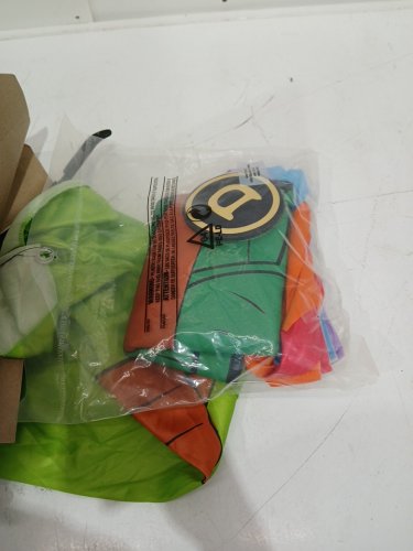 KIDS TEENAGE MUTANT NINJA TURTLES 4-IN-1 TURTLE COSTUME - small, 4-6 - GREEN image 3