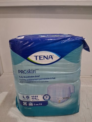 40PK UNISEX ADULTS TENA PROSKIN ULTRA ABSORBENT FULLY BREATHABLE BRIEFS WITH TABS - LARGE (48"-59") - (model: 67300) image 2