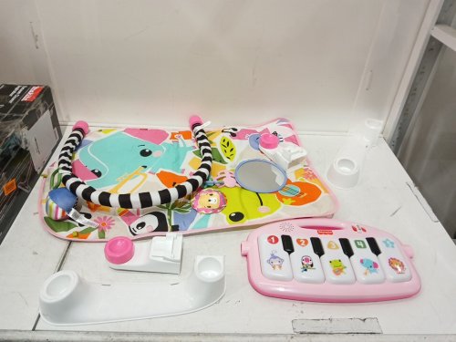 FISHER-PRICE BABY ACTIVITY MAT GLOW AND GROW KICK & PLAY PIANO GYM - AGES 0+ - PINK (MODEL: HVX57-9963) image 4