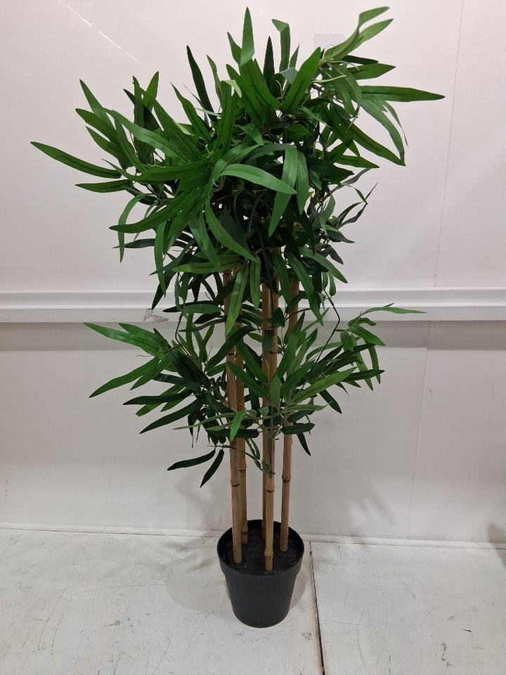 AmazonBasics Artificial Fake Bamboo Plant with Plastic Planter Pot - 42" TALL image 3