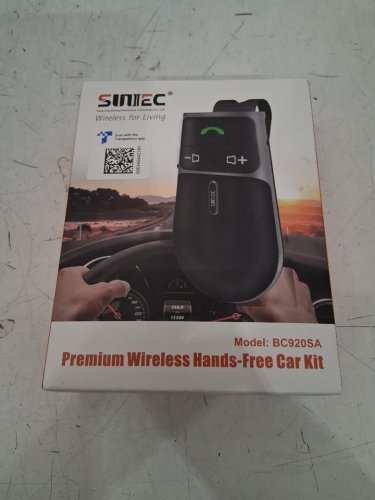 2021 SUNITEC BC920 Bluetooth Hands Free Car Kit, Connects with Siri & Google Assistant, Auto On Off, Handsfree Speakerphone Wireless in Car, 2W Powerful Speaker, Dual Link Connectivity & Visor Clip image 2