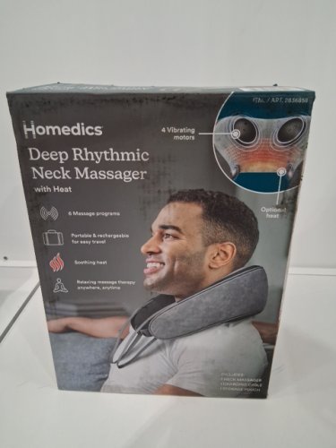 HOMEDICS DEEP RHYTHMIC NECK MASSAGER WITH HEAT, six massage programs portable and rechargeable - grey/black - (MODEL:2836858) image 2