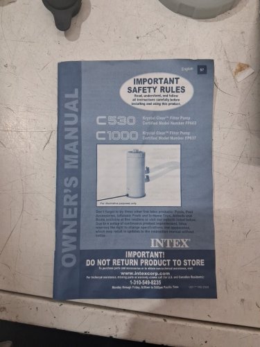 Intex C530 Krystal Clear Cartridge Filter Pump for Above Ground Pools - 530 GPH- white (Model:26603EG) image 3