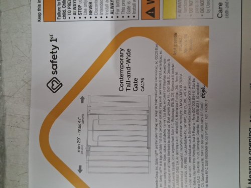 Safety 1st Contemporary Tall & Wide Gate with SecureTech - 29"-47" x 36" - black (model: GA176CBLKF2) image 4