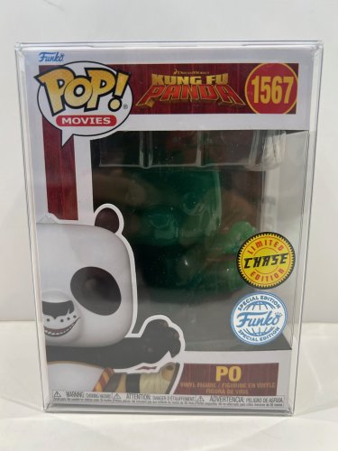 Funko pop! **chase limited edition**funko special edition** Movies: dreamworks fung fu panda - po vinyl figure (#1567) **plastic protector cover** image 2