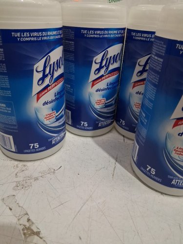 4PK (75 WIPES PER ) LYSOL DISINFECTING WIPES CRISP LINEN image 4