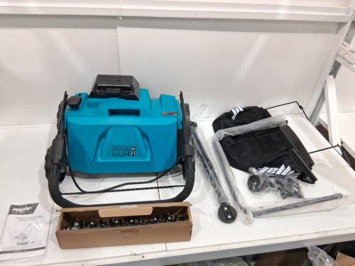 MELLIF 2-IN-1 SCordless Lawn Dethatcher and Scarifier - **TOOL ONLY** - Compatible with Makita 18V Battery - BLUE/BLACK (MODEL: MFSCRF03) image 4