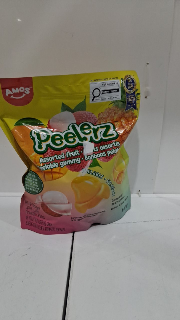 34PK PEELERZ BY AMOS ASSORTED FRUIT PEELABLE GUMMY CANDY - MANGO, LYCHEE, PINEAPPLE image 2
