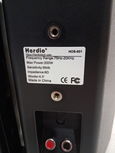 2PK HERDIO Waterproof hard-wired Indoor/Outdoor Speakers - 6.5'' - 200W - 6Ω - Black - (Model: HOS-601) image 7