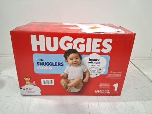 96PK HUGGIES LITTLE SNUGGLERS DISPOSABLE BABY DIAPERS - SIZE 1 (UP TO 14LBS) image 2