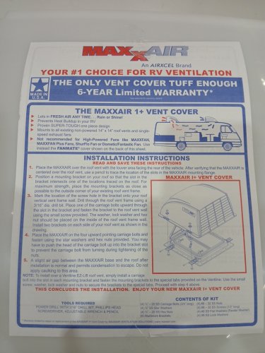 MaxxAir I Original Roof Vent Cover, Translucent White (MODEL: 10B50104) image 3
