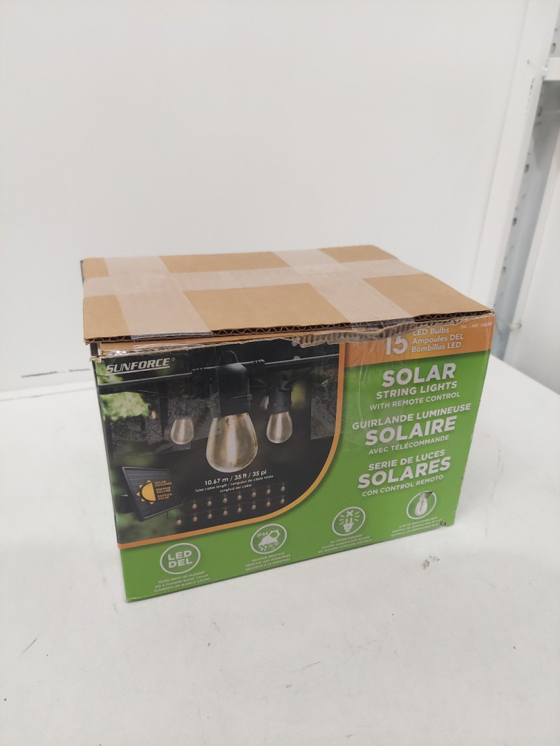 Sunforce Solar power 15-Light WEATHER RESISTANT led String Light set - 35ft (model: 1600334) image 2