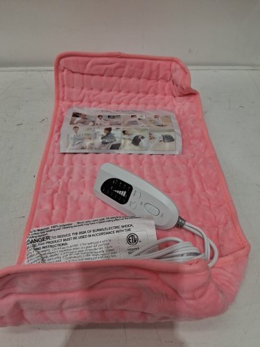 Deepsoon Heating Pad with Timer Controls - 24" x 12" - Pink image 3