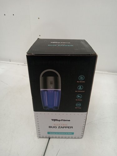 Tiptop Home Electric Rechargeable UV Fly Zapper with 4000mAh Battery - 4200V - BLACK image 2