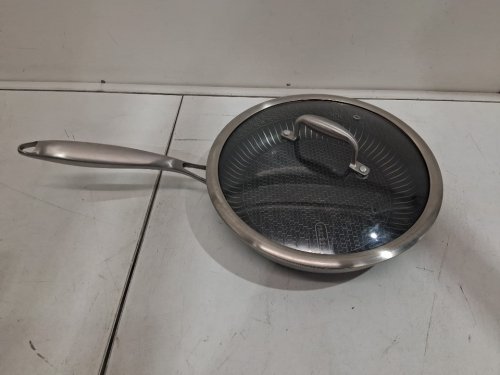 2pc NutriChef Non Stick Stainless Steel Frying Pan - 10" - SILVER image 3