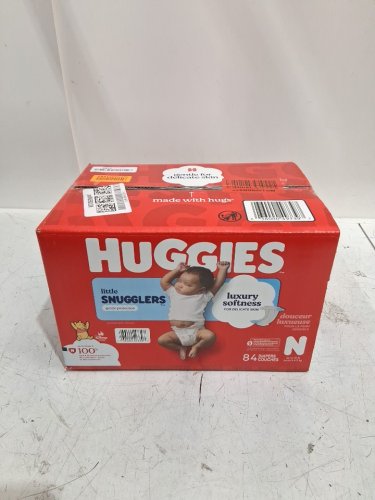 84PK INFANT'S HUGGIES LITTLE SNUGGLERS DISPOSABLE DIAPERS - SIZE NEWBORN (UP TO 10LBS) image 2