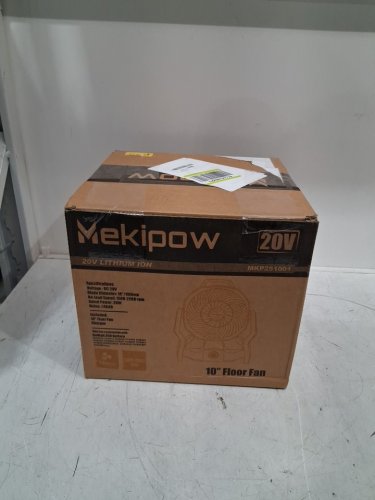 mekipow jobsite fan - compatible with milwaukee 18v battery - yellow/black (model: mkp251001) image 2