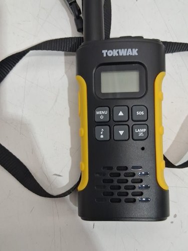 TOKWAK RECHAGEABLE LONG RANGE WALKIE TALKIES WITH SOS & FLASHLIGHT - YELLOW / RED (MODEL: image 4