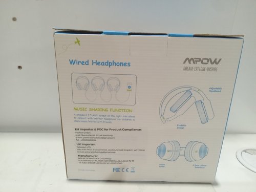 Kid's Mpow CH6 Pro adjustable Over Ear Headphones with Microphone - Aqua/grey (Model: MPBH420AG) image 3