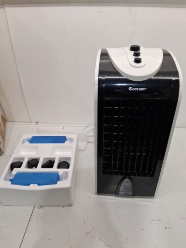 Costway Portable Evaporative Air Cooler - 75w - 120V - white/black (model: ES10354US-BK) image 3
