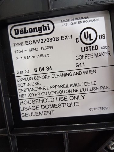 DE'LONGHI MAGNIFICA START FULLY AUTOMATIC ESPRESSO MACHINE WITH AUTOMATIC MILK FROTHER - BLACK (MODEL: ECAM22080B) image 5