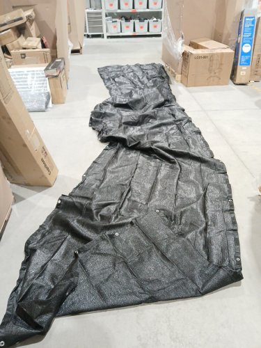 SUNBLOCK SHADE TARP WITH GROMMETS - approx. 20ft x 4.5ft  -black image 3
