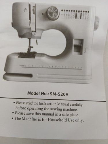 Portable Mini Sewing Machine with 12 Stitch Patterns - White/Green (Model: SM-520A) image 3