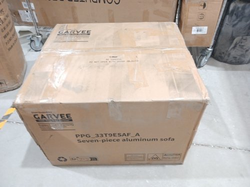 2PK Garvee Patio Chairs - 30.7" x 30.7" - 400lbs cap - Black/Grey (Model: PPG_33T9ESAF_A) image 2