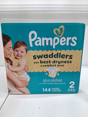 144PK PAMPERS SWADDLERS DISPOSABLE BABY DIAPERS - SIZE 2 (10-22LBS) image 4