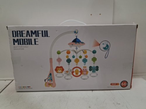 NWT DREAM WORLD DREAMFUL CRIB MOBILE - PINK SPACECRAFT image 4