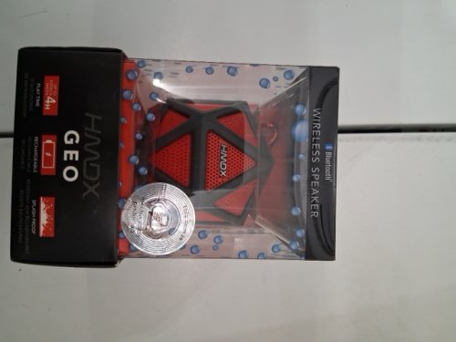 HDMX GEO Wireless Bluetooth Speaker Splash proof - Red - (Model: HX-P160RD) image 2